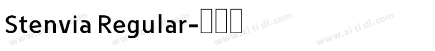 Stenvia Regular字体转换